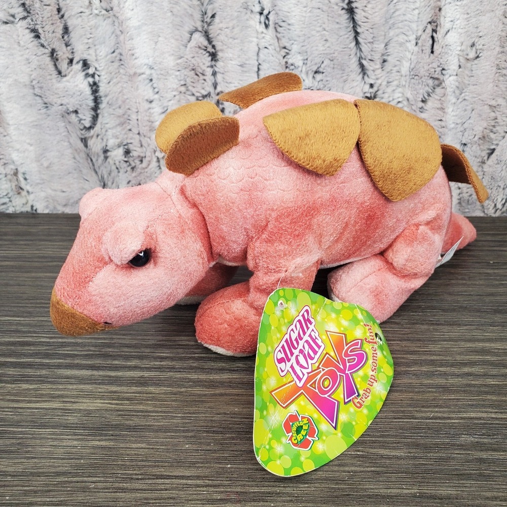 Kelly Toy Red Stegosaurus 12" Dinosaur Plush Sugar Loaf Stuffed Animal